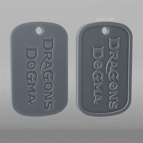 Dragons Dogma dogtag 3D model 3D printable .